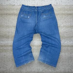 Vintage Y2K David Taylor Jeans 44x30 Baggy Wide Leg Fit Medium Wash Denim